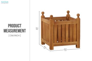 Picture of BALI Outdoor Solid Teak Flower Box (45x45x50cm)