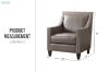 Picture of ABBEY 1 Seater Sofa/Armchair/Sofa Chair (Grey)