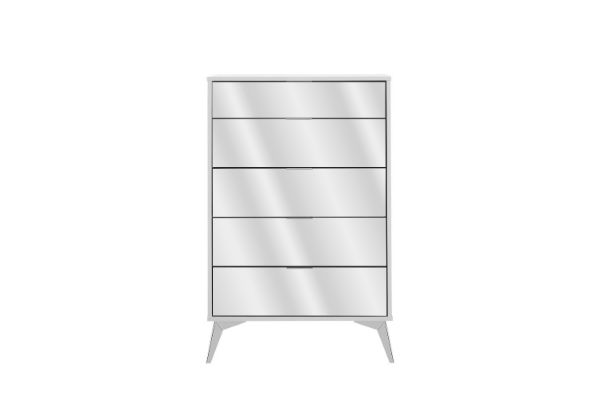 Picture of BRAYA 5-Drawer Tallboy with Mirror