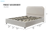Picture of DOROTHY Fabric Double/Queen/Super King Size Bed Frame (Off-white)