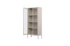 Picture of STARK Steel Frame 180x80cm 2-Door Transparent Glass Display Cabinet (Cream)