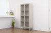 Picture of STARK Steel Frame 180x80cm 2-Door Transparent Glass Display Cabinet (Cream)