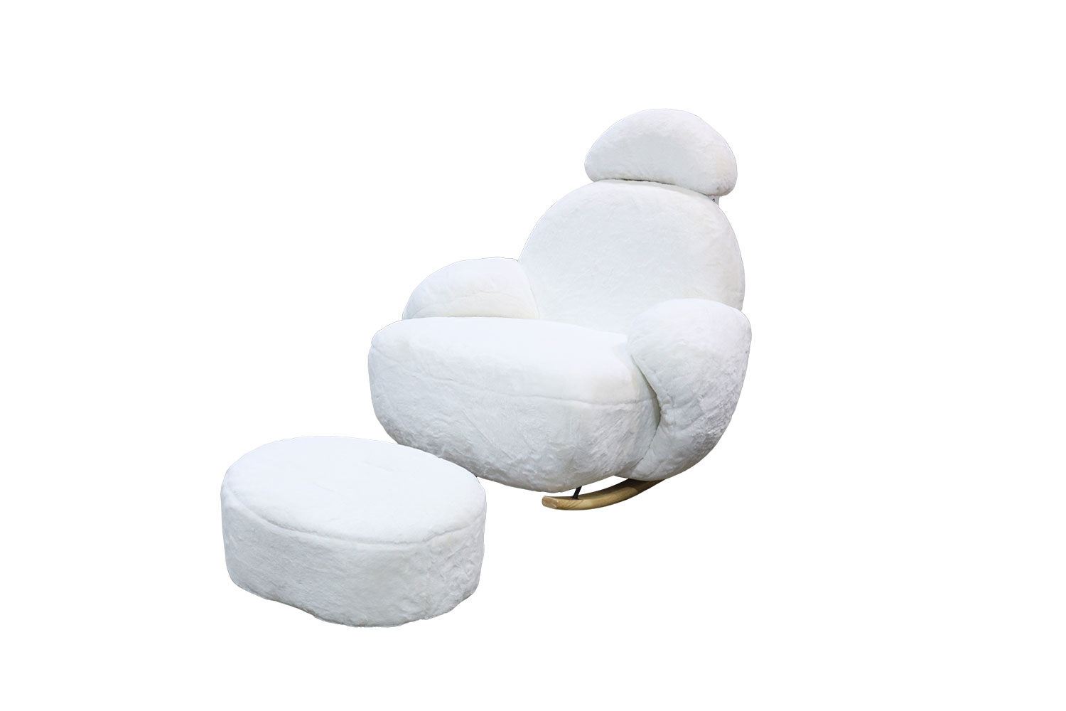 BARBIE Rocking Chair with ottoman (Cream)