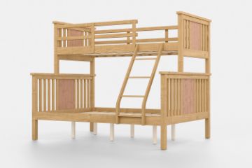 Picture of FORESTER Solid Wood Single-Double Bunk Bed