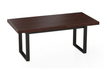 Picture of SYNERGYPLUS Dining Table with Square Metal Legs (Walnut) - 160x90