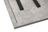 Picture of SYNERGYPLUS Dining Table with Trapezoid Metal Legs (Cement Grey) - 160x90