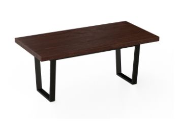 Picture of SYNERGYPLUS Dining Table with Trapezoid Metal Legs (Walnut) - 180x90