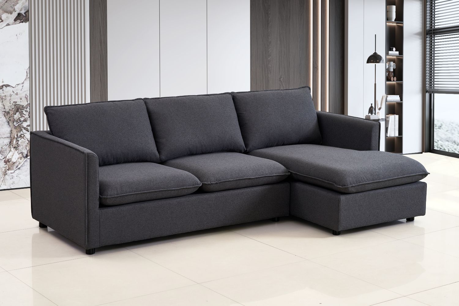 View of BENDON Fabric Sectional Sofa - Water Resistant