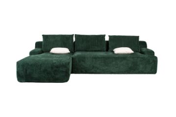 Picture of BRUNO Corduroy Sectional Chaise Facing Left Compressed Sofa