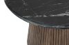 Picture of HUBIE D120 Mango Wood Round Dining Table With Marble Top