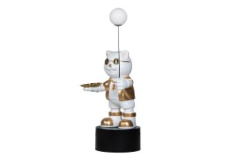 Picture of LUCKY Cat 125cm Large Statue with Stainless Steel Tray