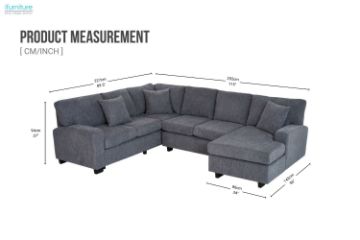 Picture of LORINA Fabric U-shape Sectional Sofa