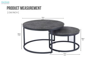 Picture of LUIS Nesting Table (Black/Grey)