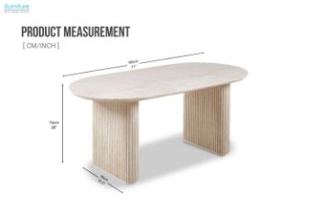 Picture of DASH 180 Dining Table (White Travertine)