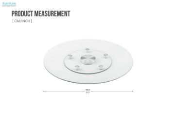 Picture of Ford D80 Round Tempered Glass Lazy Susan Turntable