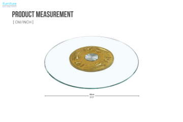 Picture of RORY D80 Round Tempered Glass Lazy Susan Turntable