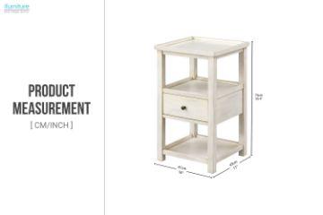 Picture of ELIAN 1-Drawer Side Table (Cream)