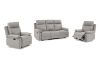 Picture of SORIANO Air Leather Reclining Sofa Range (Pebble Grey)