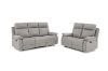 Picture of SORIANO Air Leather Manual Reclining Sofa Range (Pebble Grey)