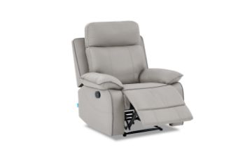 Picture of SORIANO Air Leather Reclining Sofa Range (Pebble Grey) - 1R  