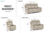 Picture of SORIANO Air Leather Manual Reclining Sofa Range (Greige) - 1 Seat Recliner Chair (1R)