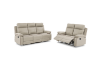 Picture of SORIANO Air Leather Manual Reclining Sofa Range (Greige) - 1 Seat Recliner Chair (1R)