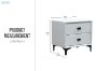 Picture of HOVER 2-Drawer Bedside Table (White)