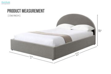 Picture of HOFFMAN Fabric Bed Frame with Gas Lift Storage + MIRAGE Mattress Combo Deal - Super King