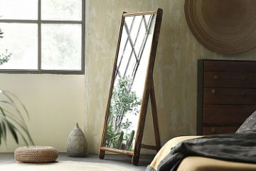 Picture of DANKO Full Length Stand Mirror with Solid Reclaimed Wood Frame (62x165cm)