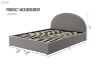 Picture of HOFFMAN Fabric Bed Frame with Gas Lift Storage in Queen/Super King Size (Grey)
