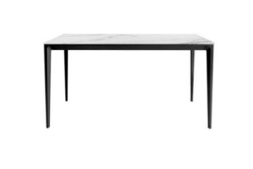 Picture of [FLOOR MODEL CLEARANCE] BRUTUS 1.5M Sintered Stone Top Aluminum Frame&Leg Dining Table (White)