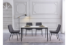 Picture of [FLOOR MODEL CLEARANCE] BRUTUS 1.5M Sintered Stone Top Aluminum Frame&Leg Dining Table (White)