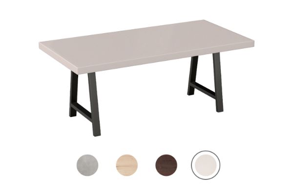 Picture of SYNERGYPLUS Dining Table with A-Frame Metal Legs (Champagne) - 200x100