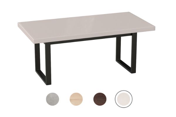 Picture of SYNERGYPLUS Dining Table with Square Metal Legs (Champagne) - 200x100