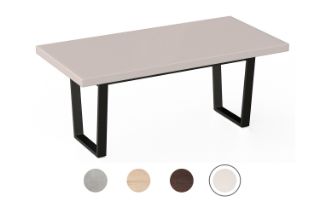 Picture of SYNERGYPLUS Dining Table with Trapezoid Metal Legs (Champagne) - 160x90