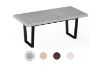 Picture of SYNERGYPLUS Dining Table with Trapezoid Metal Legs (Cement Grey) - 160x90