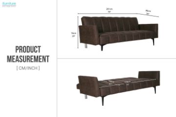 Picture of BARTLET Air Leather Sofa Bed (Chocolate)