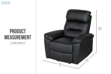 Picture of MARTINA Power Lift Recliner Chair (Black)