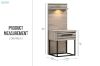 Picture of (Set of 2) WESTDEN Bedside Table with Side Pier Combo