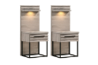 Picture of (Set of 2) WESTDEN Bedside Table with Side Pier Combo