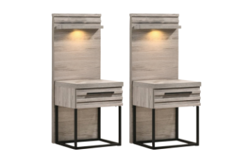 Picture of (Set of 2) WESTDEN Bedside Table with Side Pier Combo