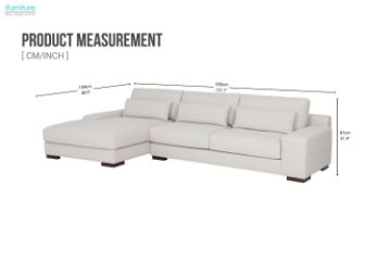 Picture of [FLOOR MODEL CLEARANCE] BROOK Feather Filled Sectional Sofa - Chaise Facing Left