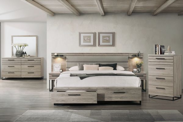 Picture of WESTDEN 3PC/4PC/5PC/6PC Bedroom Combo Set with Side Pier in Queen / Super King Size