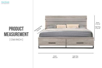 Picture of WESTDEN Bedroom Combo Set with Side Pier in Super King Size - 3PC Combo