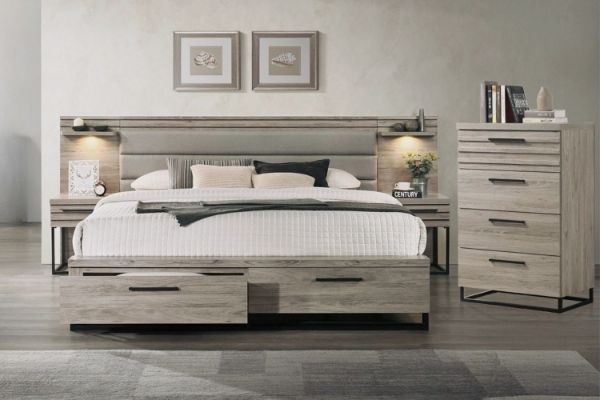Picture of WESTDEN Bedroom Combo Set with Side Pier in Queen Size - 4PC Combo