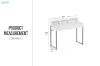 Picture of ALSTON 100 White Gloss Office Desk/Vanity Desk with 2 Drawers