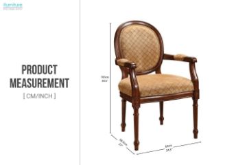 Picture of FORBES Louis XVI-Style French Classic Solid Wood Armchair