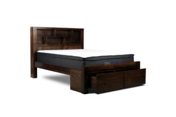 Picture of [FLOOR MODEL CLEARANCE] MALAGA Storage Bed Frame In Queen Size (Walnut)