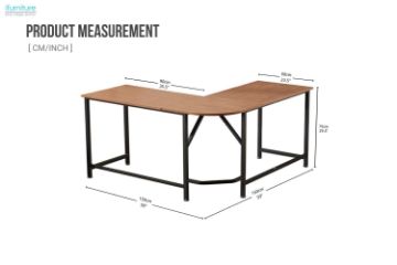 Picture of VITALI 150 L-Shaped Computer Desk (Light Walnut)
