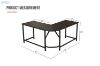 Picture of VITALI 150 L-Shaped Computer Desk (Black)